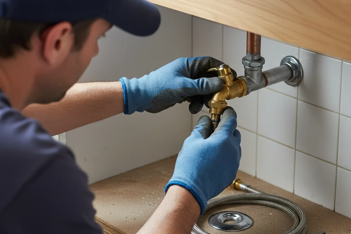 Shutoff valve and fitting work during Faucet and Fixture Repair in Girard